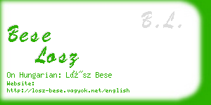 bese losz business card